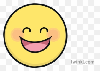Happy Emoji Emotions Emoticon Icon Sen Ks1 Illustration - Black And White Png Excited