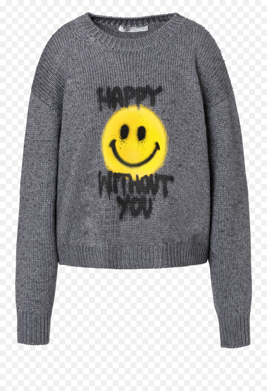 Gray Spray Me Smiley Pullover - Smiley Emoji,Emoticon Me