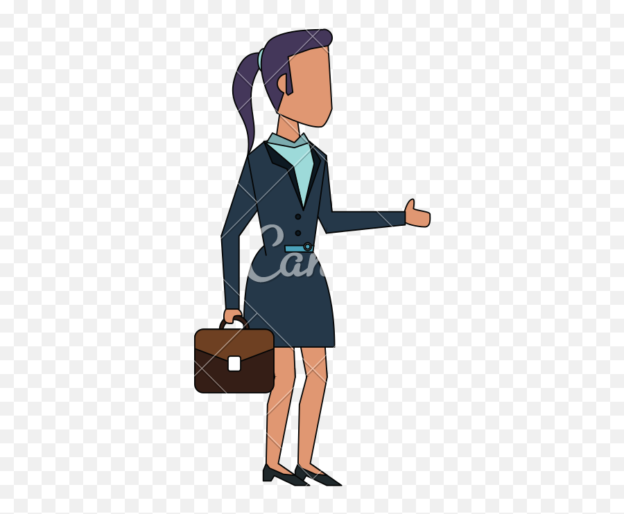 Business Woman With Briefcase - Illustration Emoji,Briefcase Emoji