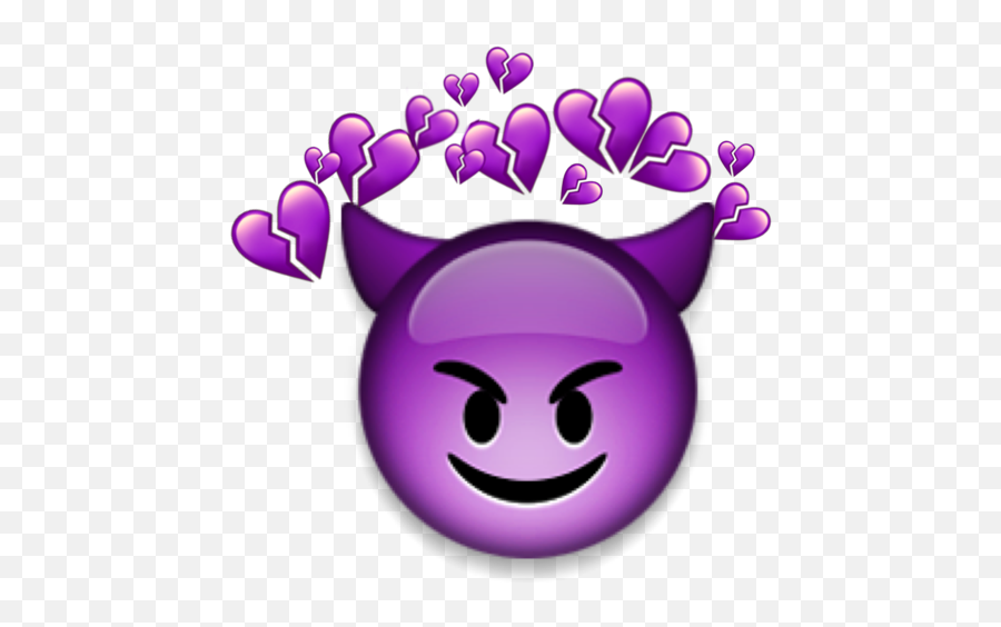 Okay Ok Heartbroken Broken Purple Tails - Naughty Emoji,Okay Emoticon