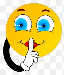Smiley Making Silence Sign Clipart - Silent Emoji