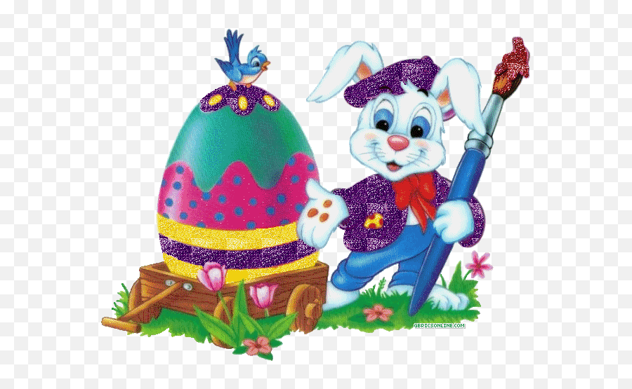 Easter Glitter Gifs - Conejos De Pascua Emoji,Easter Emoticons