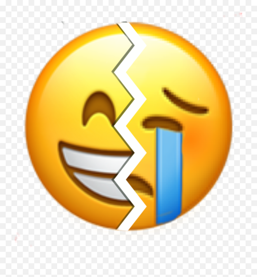 Emoji Emojimix Sticker - Sad And Happy Emoji Mixed,Happy Sad Emoji