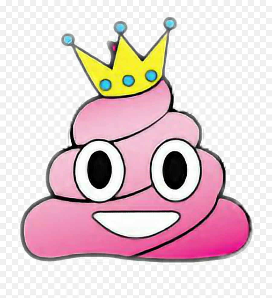 Princess Sticker - Emoji Poop With Crown,Princess Emoji