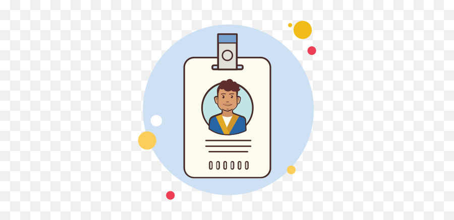 Id Curly Hair Male Student Icon - Student With Id Clipart Emoji,Curly Emoji