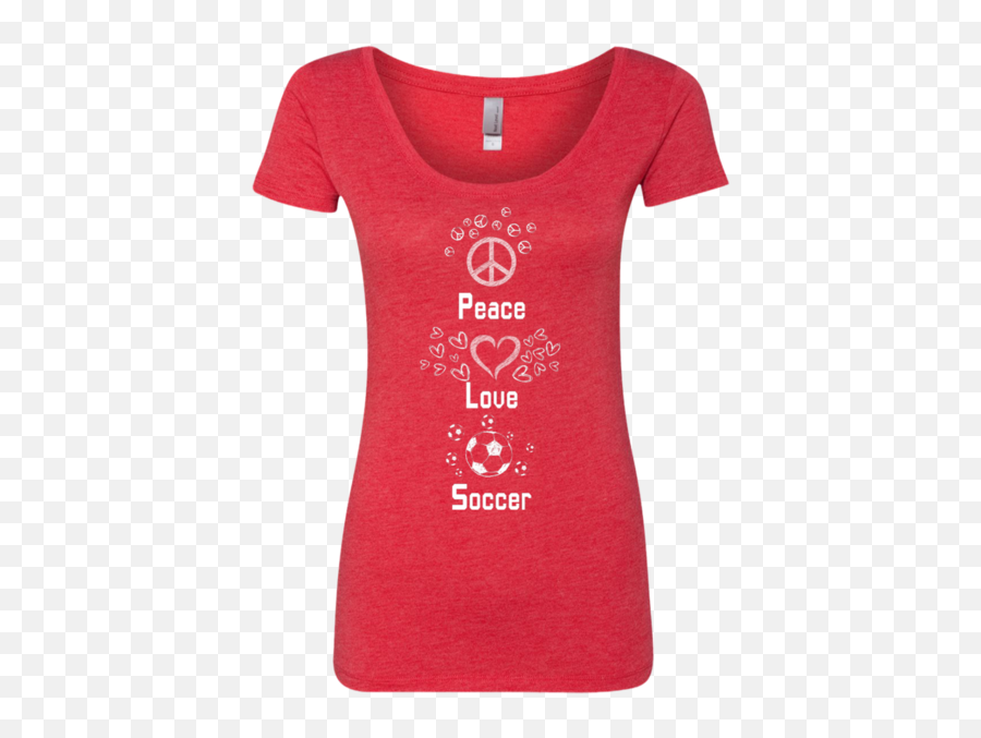 Level Ladies Triblend Scoop - Scoop Neck Emoji,Soccer Emoji Shirt