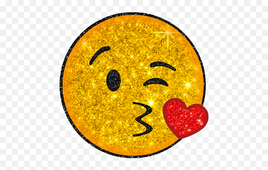 Download Cute Golden Pink Glitter Emoji Keyboard For Android - Golden Glitter Emoji,Sparkle Emoticon