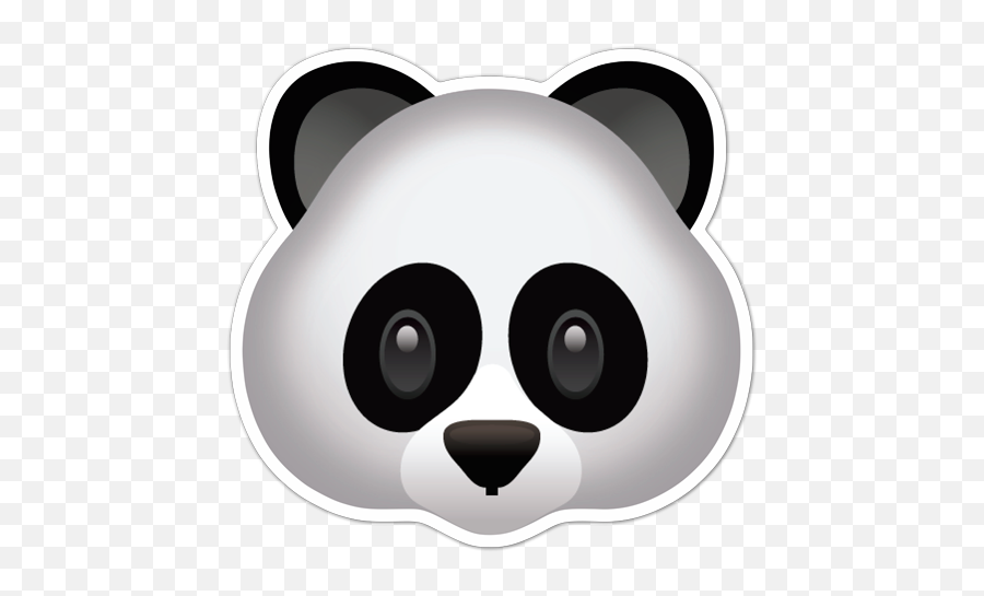 Sticker Panda Bear Face - Panda Emoji Transparent Background,Emoji Bear