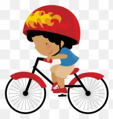 Cycle Clipart Baby - Desenho Menino Com Bicicleta Emoji