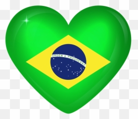 Bandeira Do Coração Grande Do Brasil - Brazil Flag Heart Png Emoji,Brazil Flag Emoji