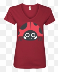 Lady Bird Emoji Ladies V,Red Bird Emoji