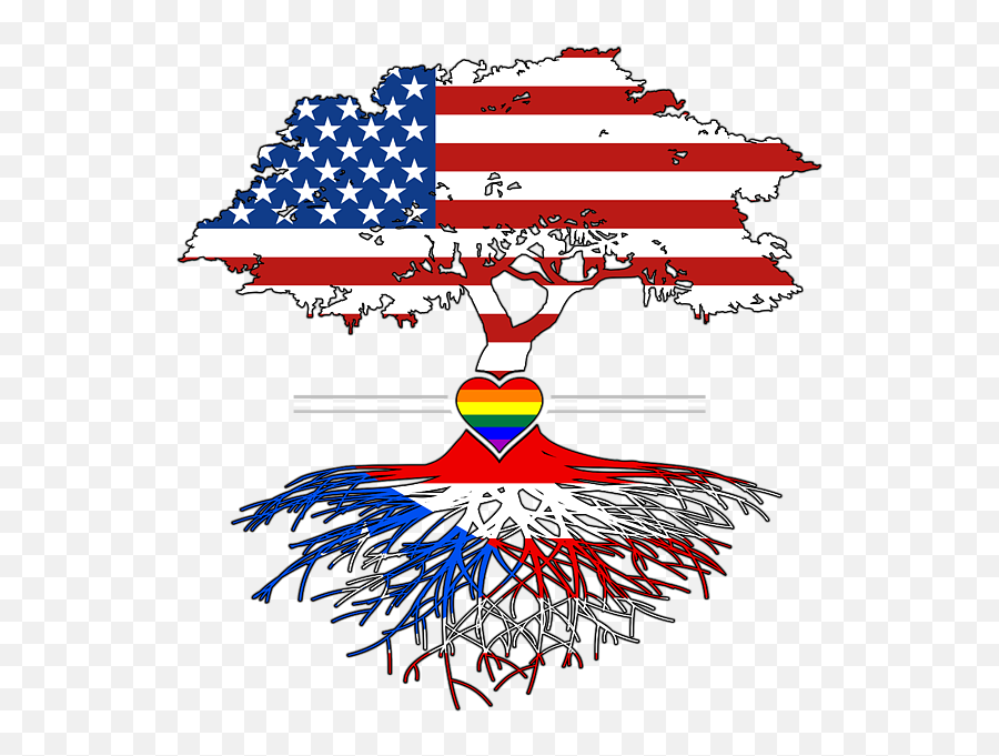Puerto Rican Roots Gay Heart Lgbt Pride - American Flag Colombian Roots Emoji,Puerto Rican Flag Emoji Iphone