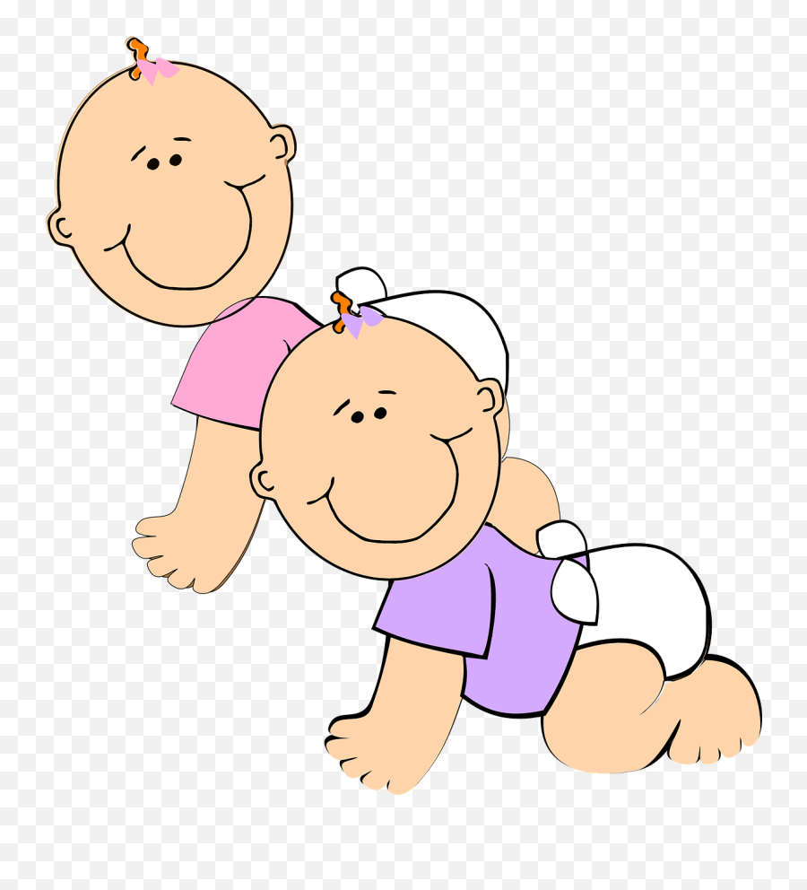 Babies Crawling Baby Child Little - Twin Baby Girl Clipart Emoji,Baby Crawling Emoji