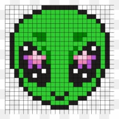 Alien Bead Patterns - Alien Perler Bead Pattern Emoji,Alien In Square Emoji