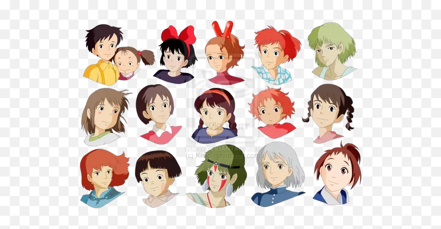 Why Are Japanese So Uncreative When It - All Studio Ghibli Girls Emoji,Anime Emotions Faces
