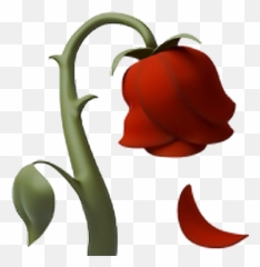 Mine Sticker Wilting Rose Emoji Red Gothic Alternati - Transparent Dead Rose Emoji,Red B Emoji