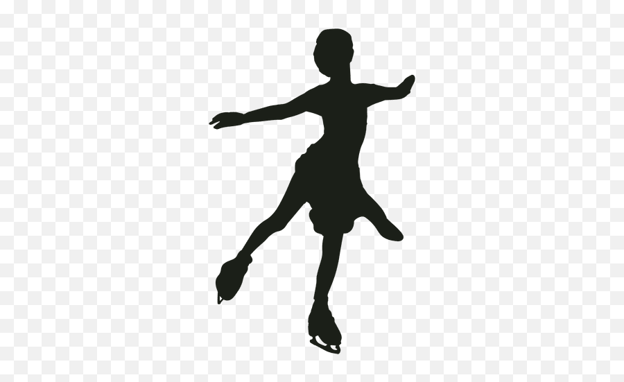 Vector Skates Silhouette Transparent - Girl Ice Skating Silhouette Emoji,Roller Skating Emoticon