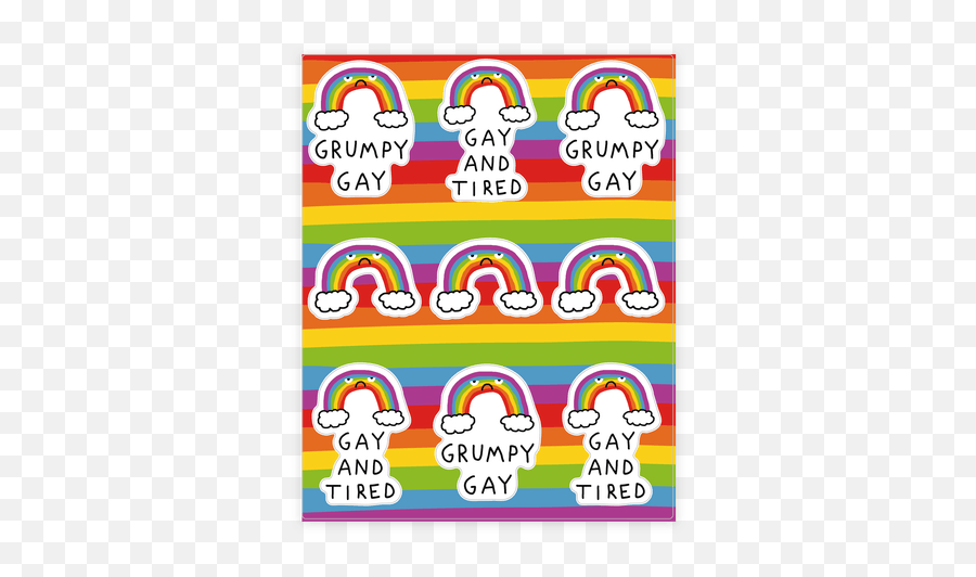 Rainbow Stickers Stickerdecal Sheets Lookhuman - Gay Rainbow Emoji,Gay Emojis