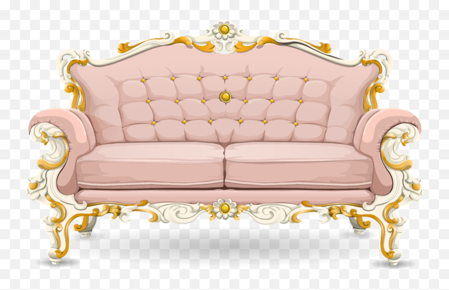 Png Couch Sofa Loveseat Pink Orna - Fancy Couch Png Emoji,Couch Emoji