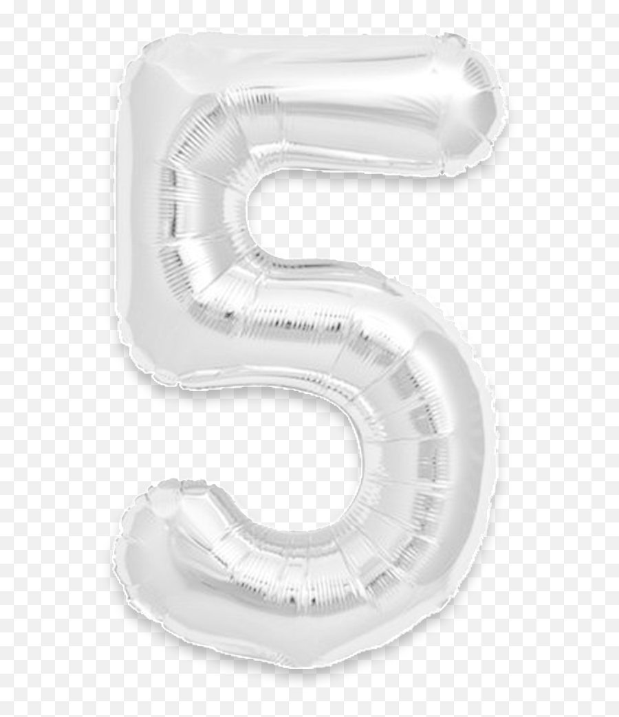 Giant Silver 5 U2014 Gifts And Party - 25 Number Balloons Emoji,Silver Emoji