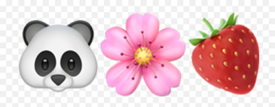 Emoji Emojis Panda Pandaemoji Flower - Strawberry,Panda Emojis