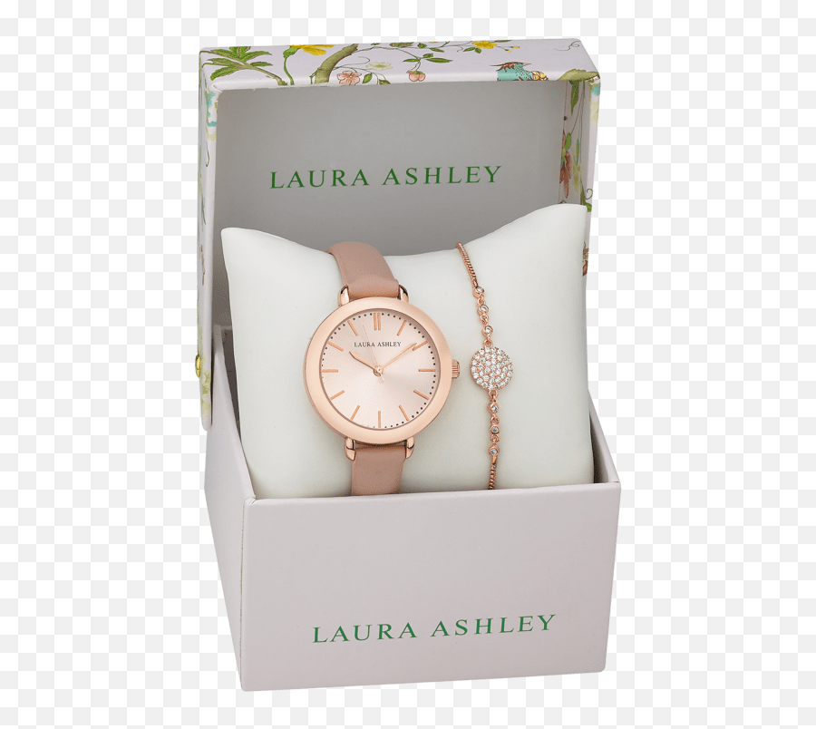 Laura Ashley Ladies Jewelry Set Analog - Laura Ashley Watch With Bracelet Emoji,Clock Rocket Clock Emoji