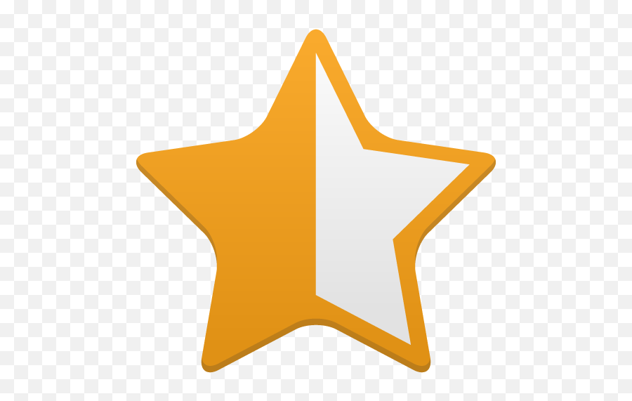 Star Half Full Icon - Half A Star Emoji,Half Star Emoji