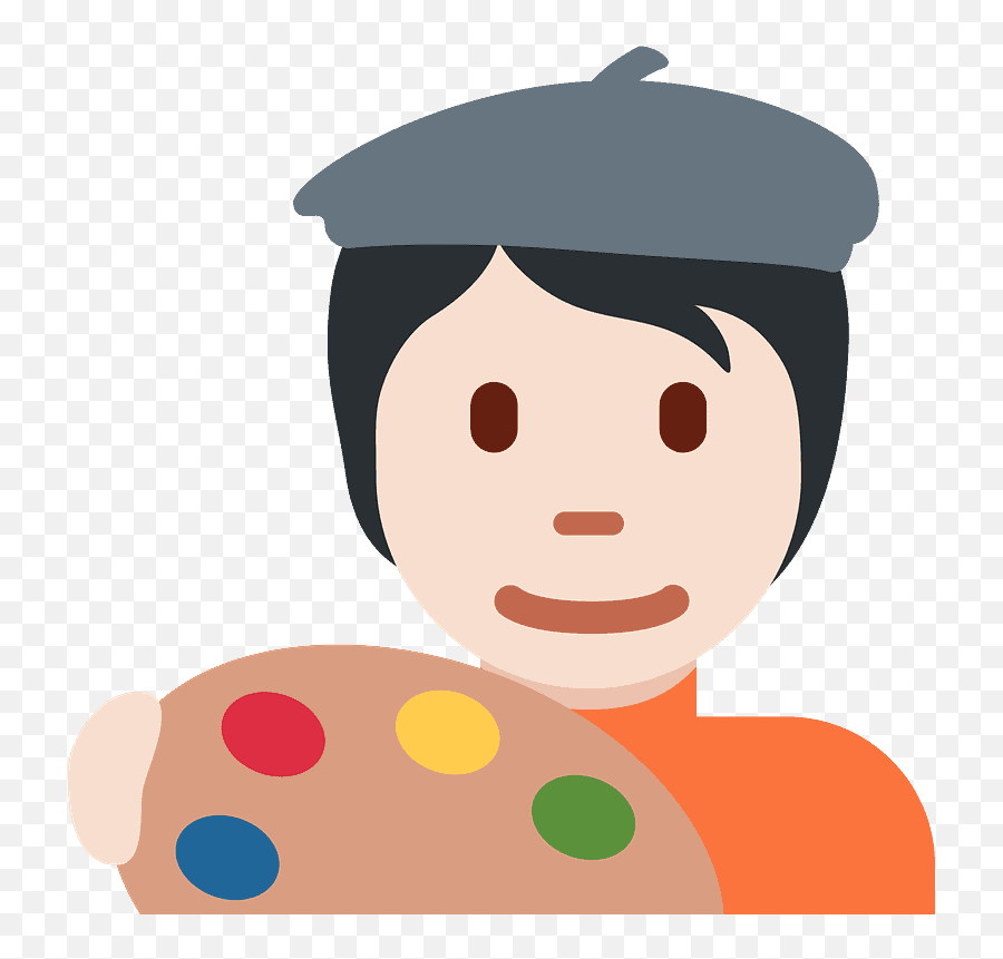 Artist Emoji Clipart Free Download Transparent Png Creazilla - Clip Art,How To Paint Emojis