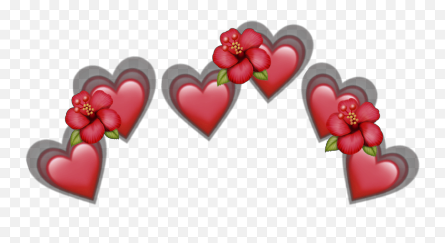 Download Red Heart Flower Hearts Flowers Redflower - Purple Hearts Emoji,Heart Shaped Eyes Emoji