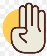 Four Fingers - Free Gestures Icons Vertical Emoji,Shaka Emoji