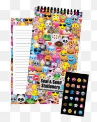 Emoji Collage Seal Send Stationery - Graphic Design
