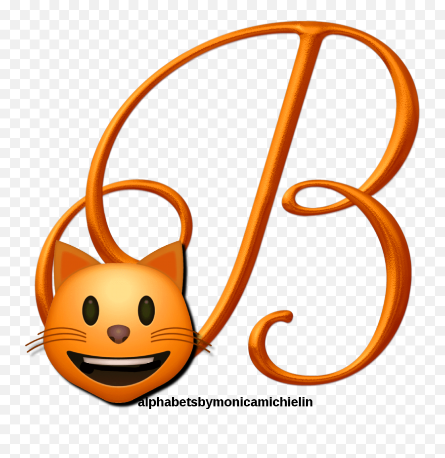Cat Emoticon Emoji Alphabet Png - Letra A Dourado Com Rosas Png,Emoji Alphabet