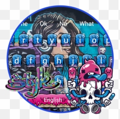 Music Graffiti Belle Emoji Keyboard Theme 10001003 Apk - Schrift Hip Hop