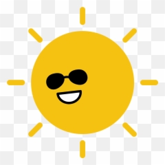 Happy Summer Friday Favorites - Orange Sun Clip Art Emoji