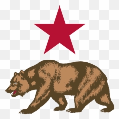 California Star And Bear - California Grizzly Bear Png Emoji,California State Flag Emoji