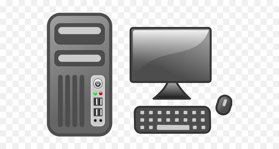 Vector Illustration Of Computer Workstation - Desktop Icon Png Free Emoji,Windows Emoji Keyboard