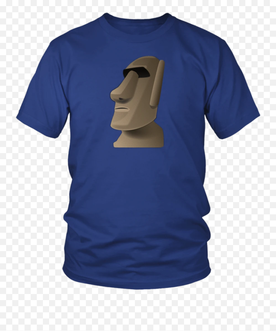Easter Island Head Emoji - Larry Bernandez T Shirt,Emoji With Blue Head