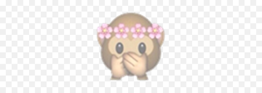 Monkey Emoji With Flower Crown - Roblox Monos No Veo No Hablo No Escucho,Monkey Emoji