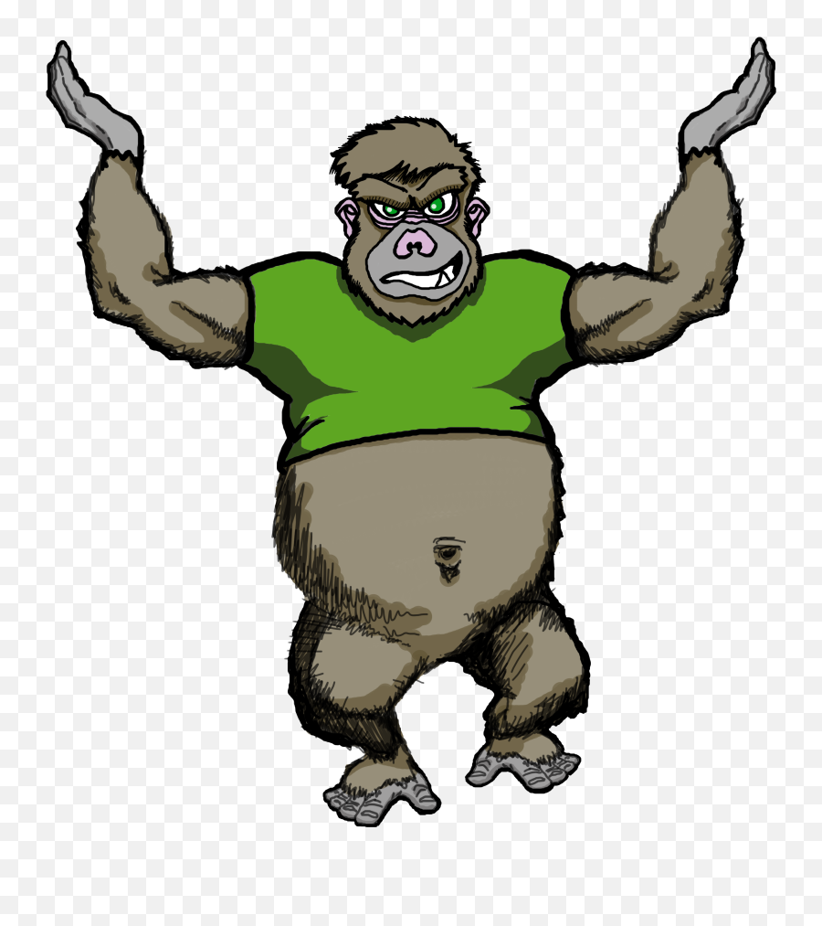 Gorilla Clip Head Transparent Picture - Monkey Human Drawing Emoji,Gorilla Emoji