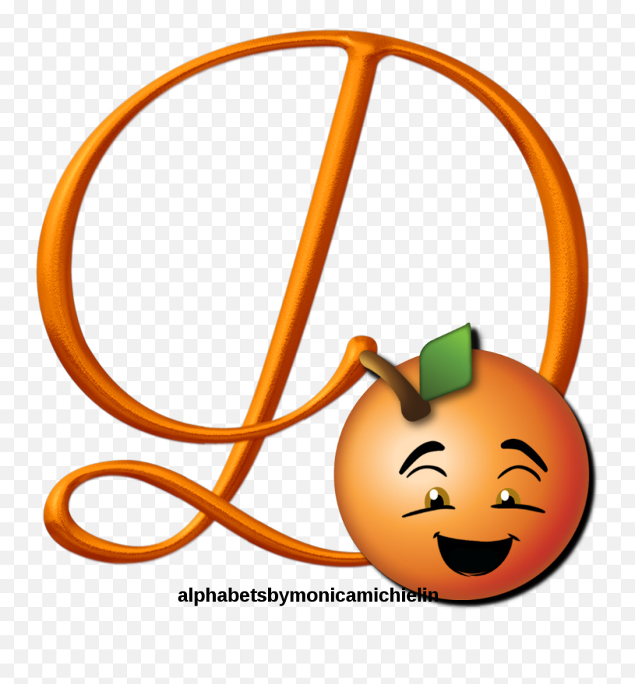 Orange Fruit Smile Alphabet Emoji - Letra D Png Dorada,Emojid