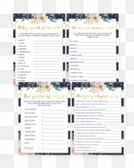 Floral and Stripe Baby Shower Games Bundle - Screenshot Emoji
