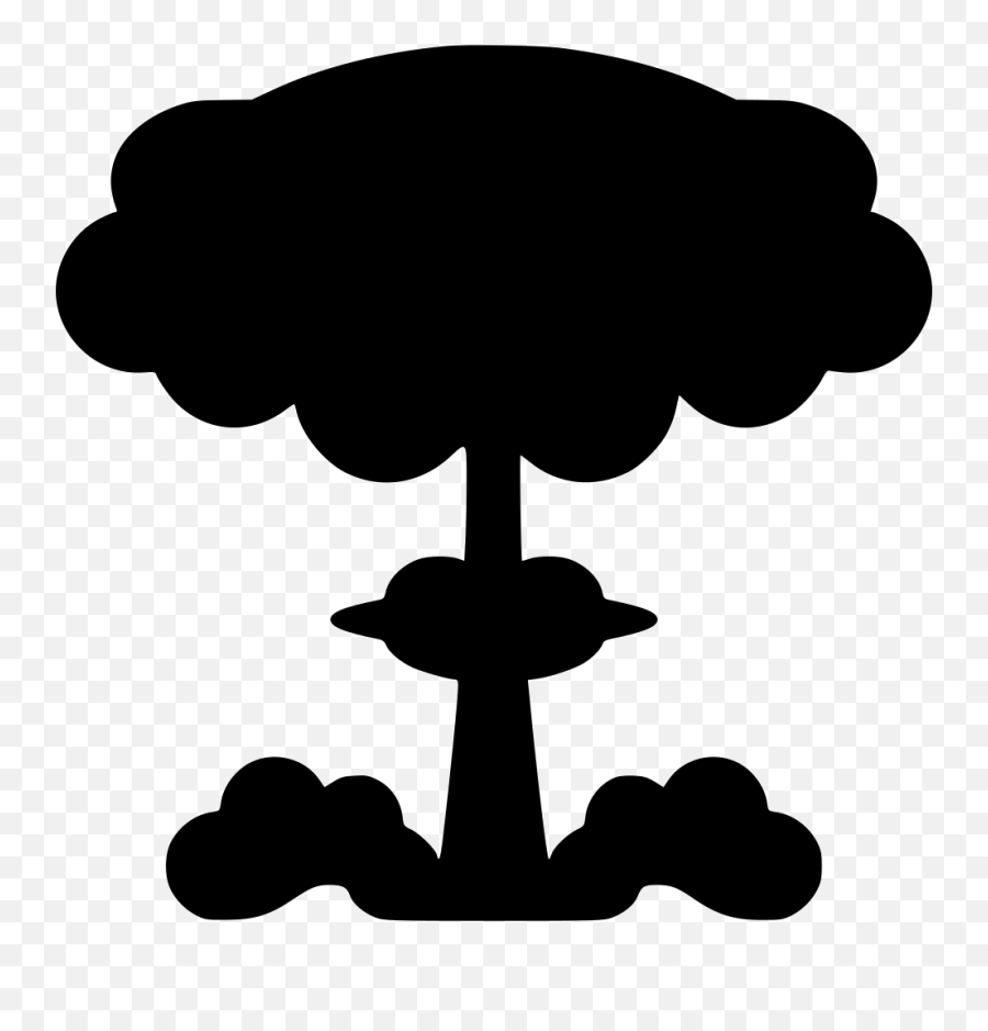 Explosion Clipart Nuclear Missile - Atomic Bomb Warning Sign Emoji,Nuclear Bomb Emoji