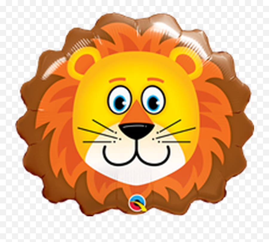 Animal Lion Lovable Count - Lion Foil Balloon Emoji,Lion Face Emoji