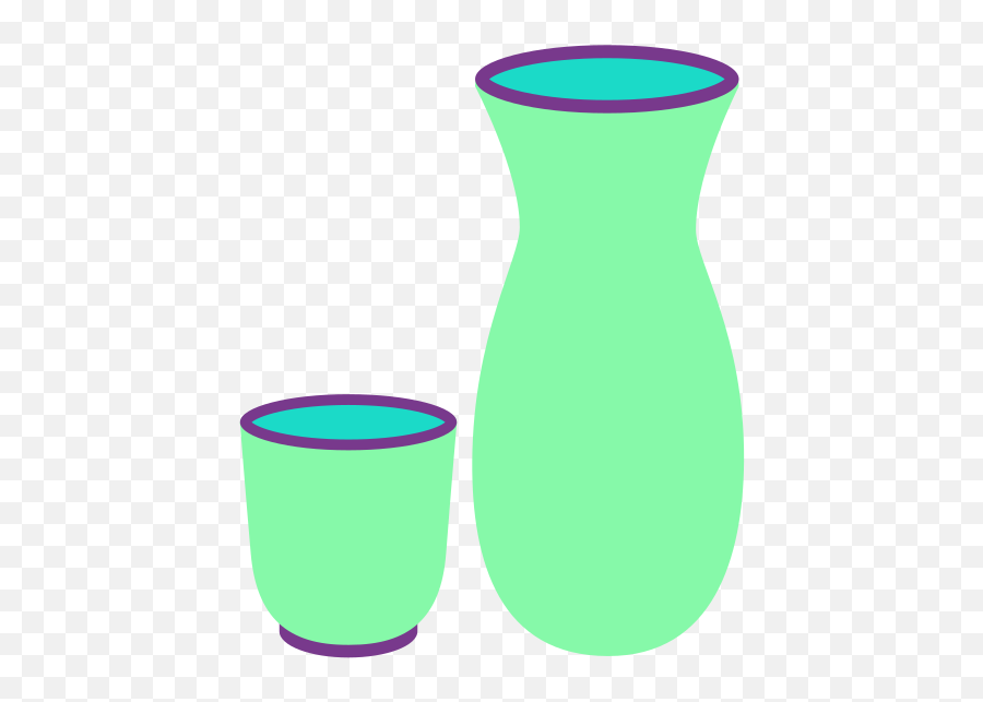 U 1 F 376 Sakebottleandcup - Vase Emoji,Vase Emoji