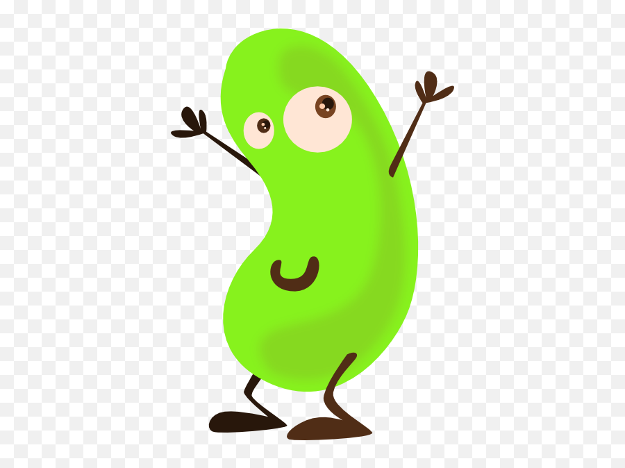Green Bean Sprout Clipart - Black Bean Cartoon Emoji,Bean Sprout Emoji
