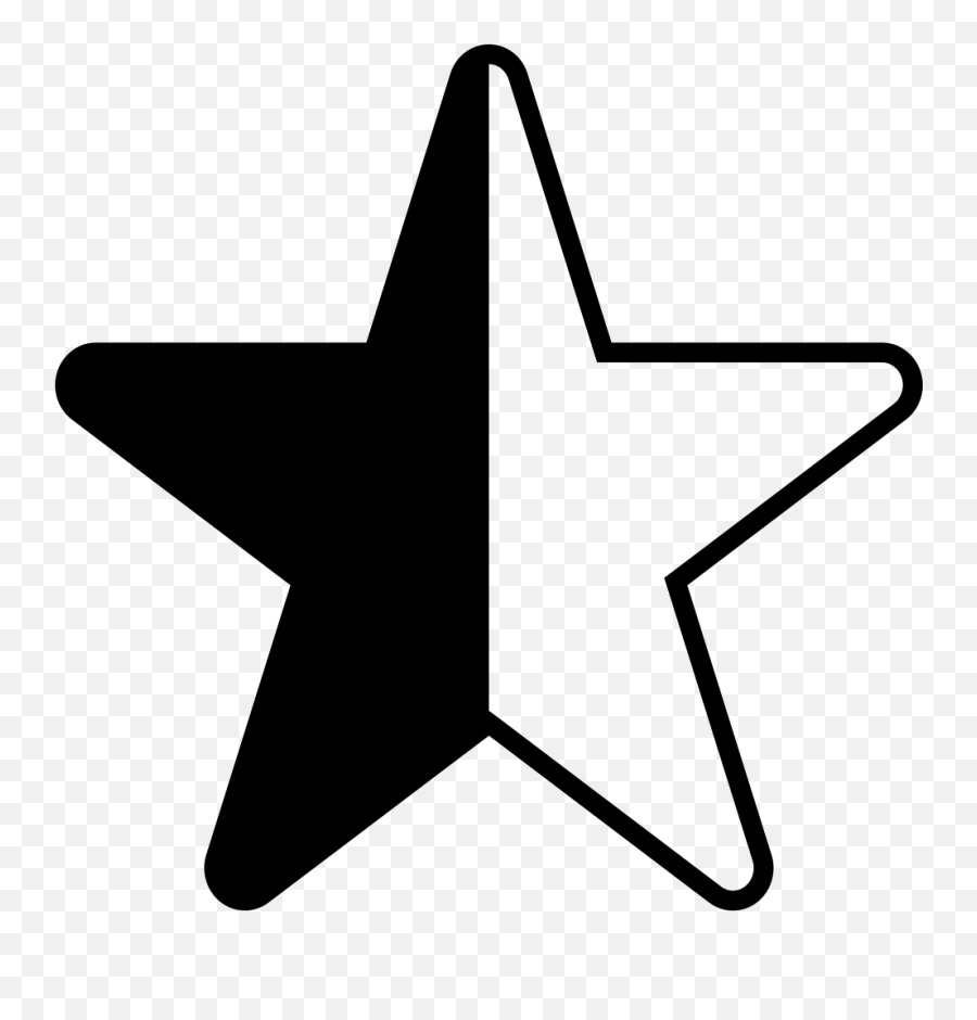 Svg Star Unicode Picture - Ms Word Half Star Symbol Emoji,Half Star Emoji