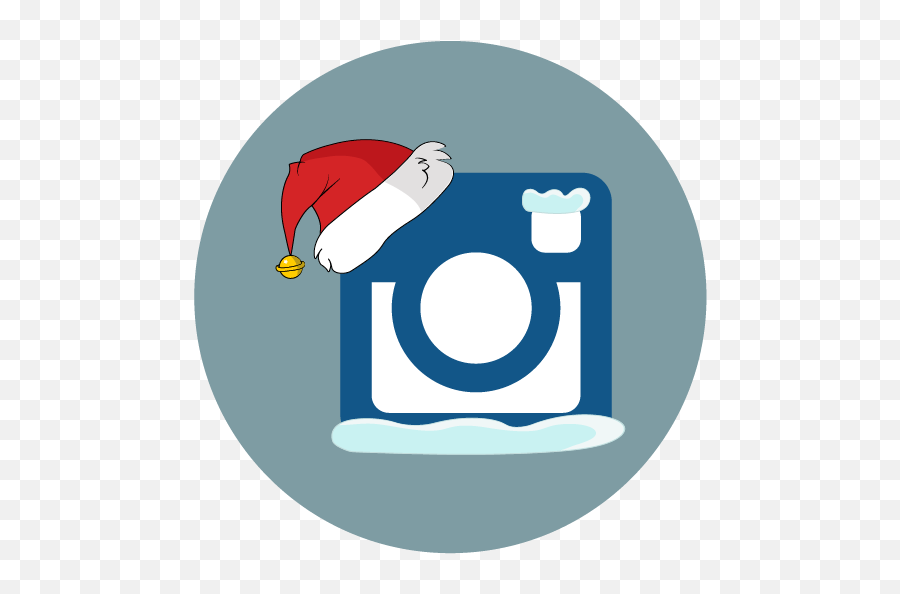 Instagram Santa Hat Snow Icon - Free Download Christmas Instagram Icon Emoji,Instagram Logo Emoji