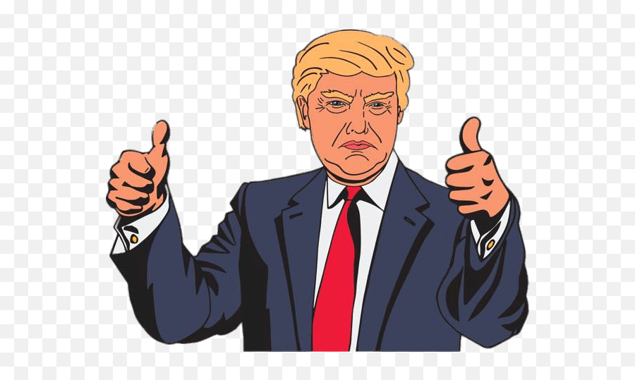 Funny Thumbs Up Png U0026 Free Funny Thumbs Uppng Transparent - Donald Trump Clipart Png Emoji,Two Thumbs Up Emoji