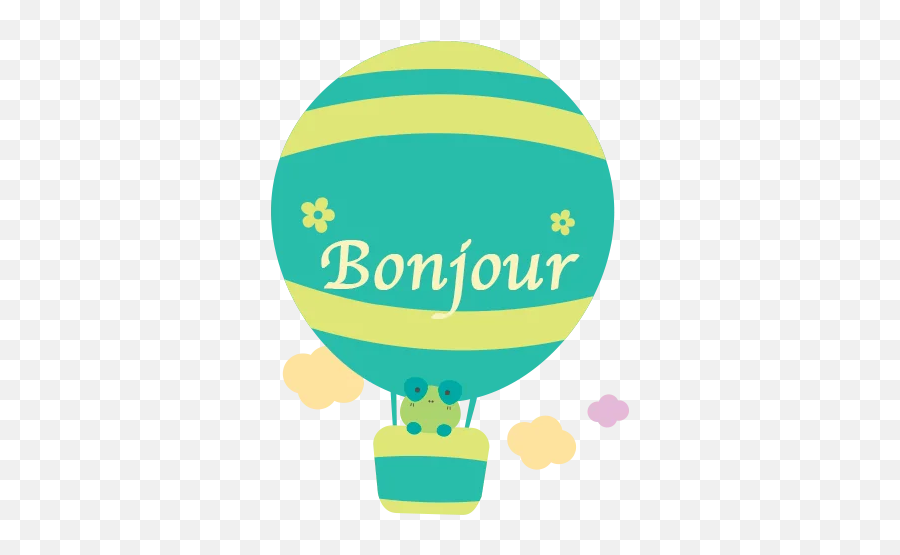 Bonjour - Stickers For Whatsapp For Party Emoji,Hot Air Balloon Emoji