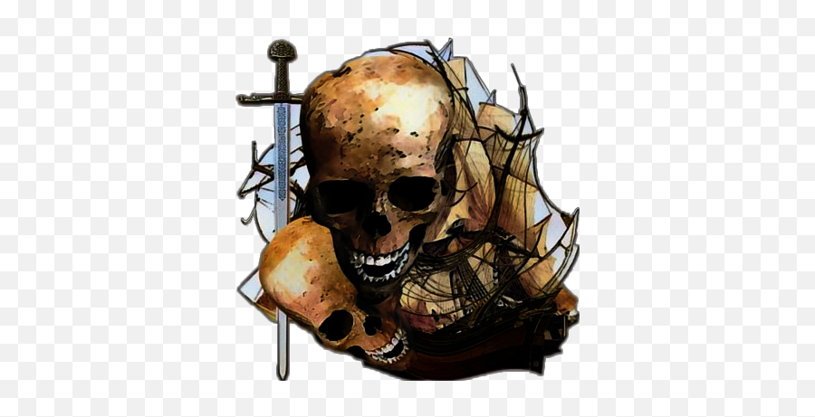 Pirate Skullskullhead Shippirateship Freetoedit - Skull Emoji,Pirate Ship Emoji